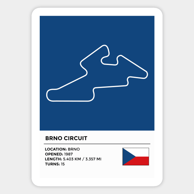 Brno Circuit [info] Sticker by sednoid